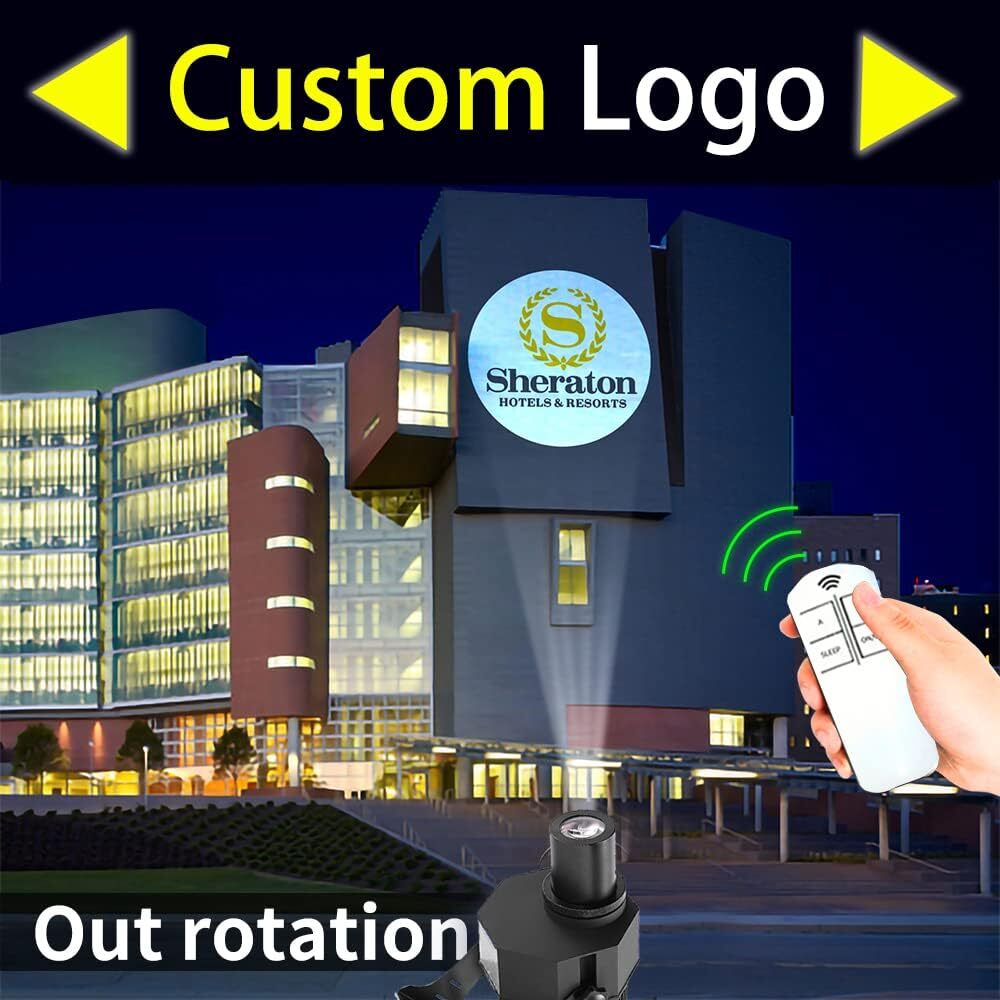 60W LED GOBO Projector IP65 In/Outdoor Customize Logo for Commercial Advertising