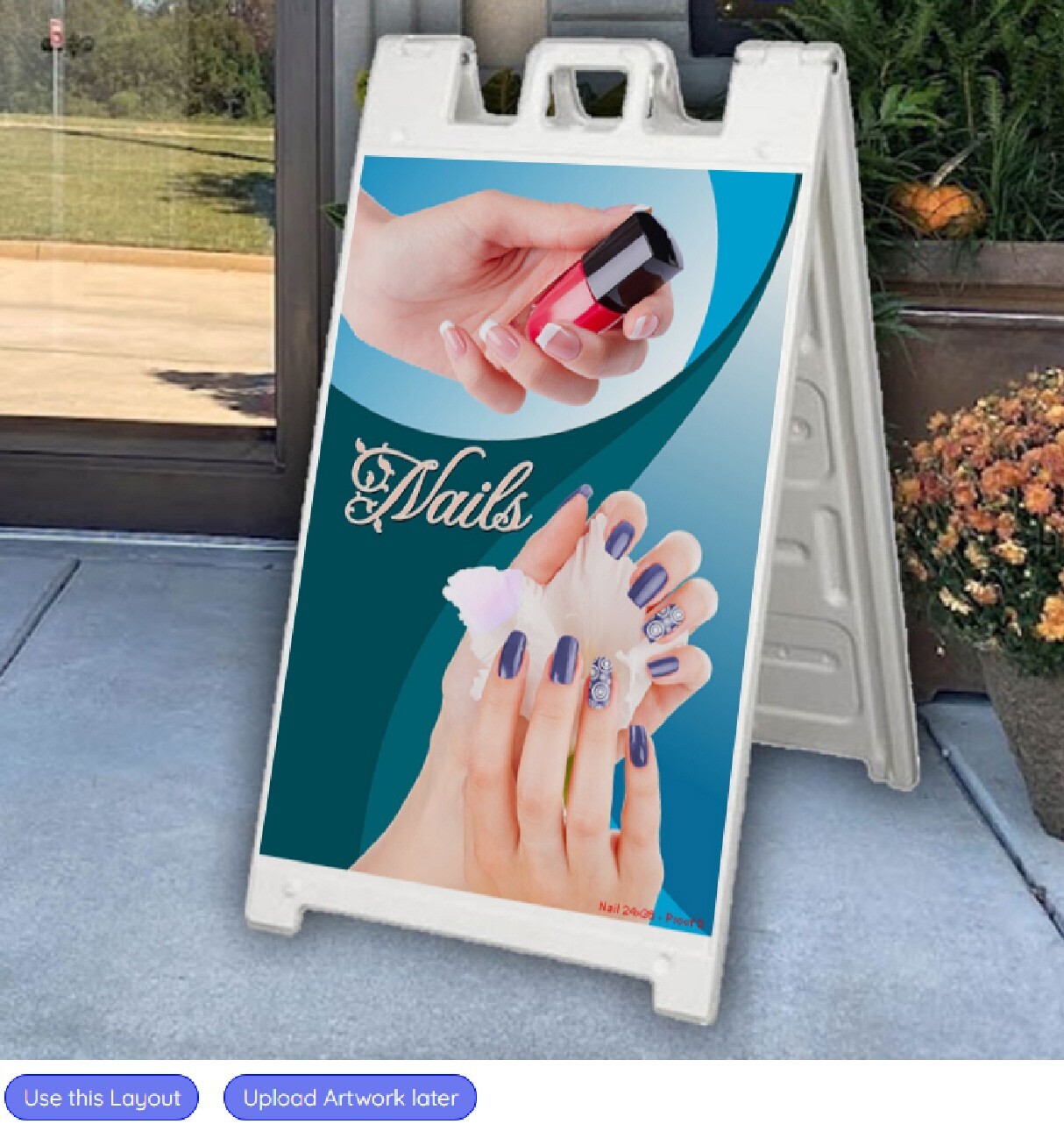 Signicde A-Frame Sidewalk Sign & 2 Plastic Sign Panels 24 »x36 » Custom Printed
