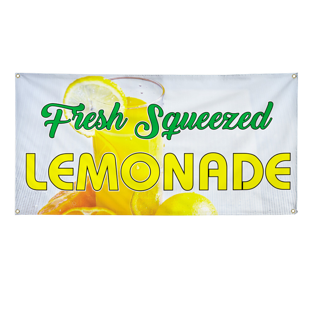 Vinyl Banner Multiple Sizes Fresh Squeezed Lemonade F Food & Beverage Outdoor