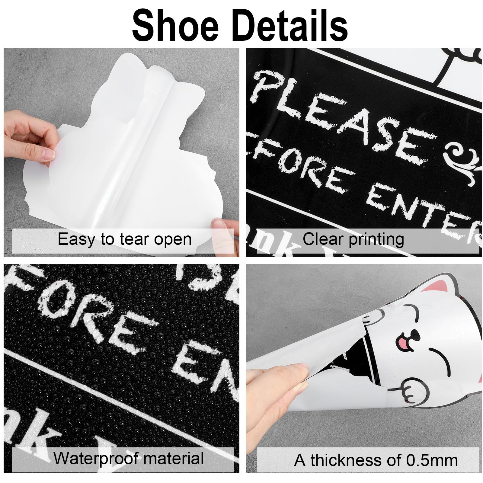 2Pcs Please Knock Sign for Door Stickers,Self Adhesive Knock Before Entering …