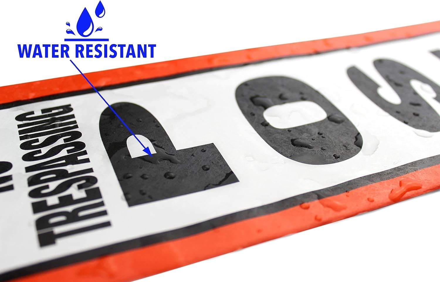 Posted Sign Orange No Trespassing for outdoors – 4&Prime; x 20&Prime; 100 per Roll –