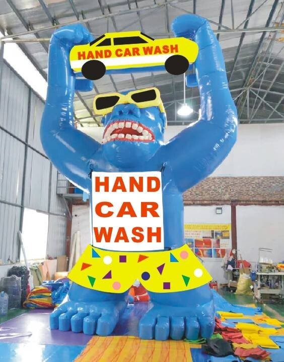 22 Ft Tall Hand Car Wash Giant Inflatable Marketing Gorilla Balloon