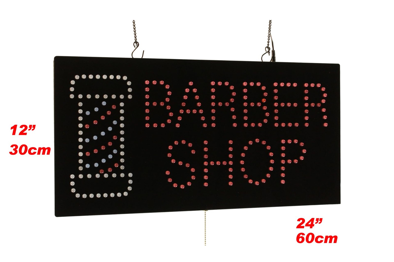 Barber Shop Sign, 24&Prime;x12&Prime;, 60x30cm, , LED, Neon, Florescent, Signage, Signboa…
