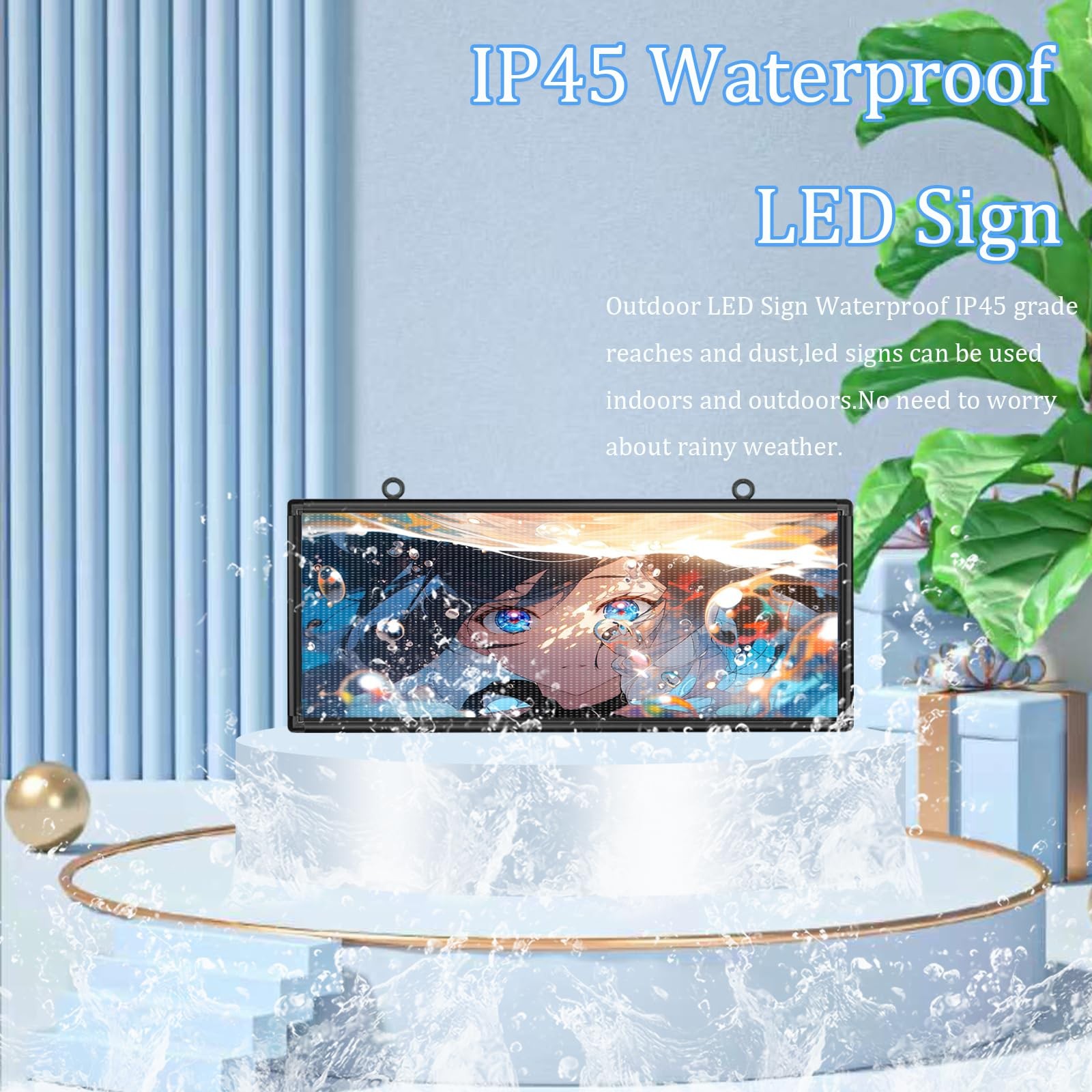 P6 Programmable LED Sign 40&Prime;x18&Prime; Outdoor Digital Display Board ,Custom Scrolling