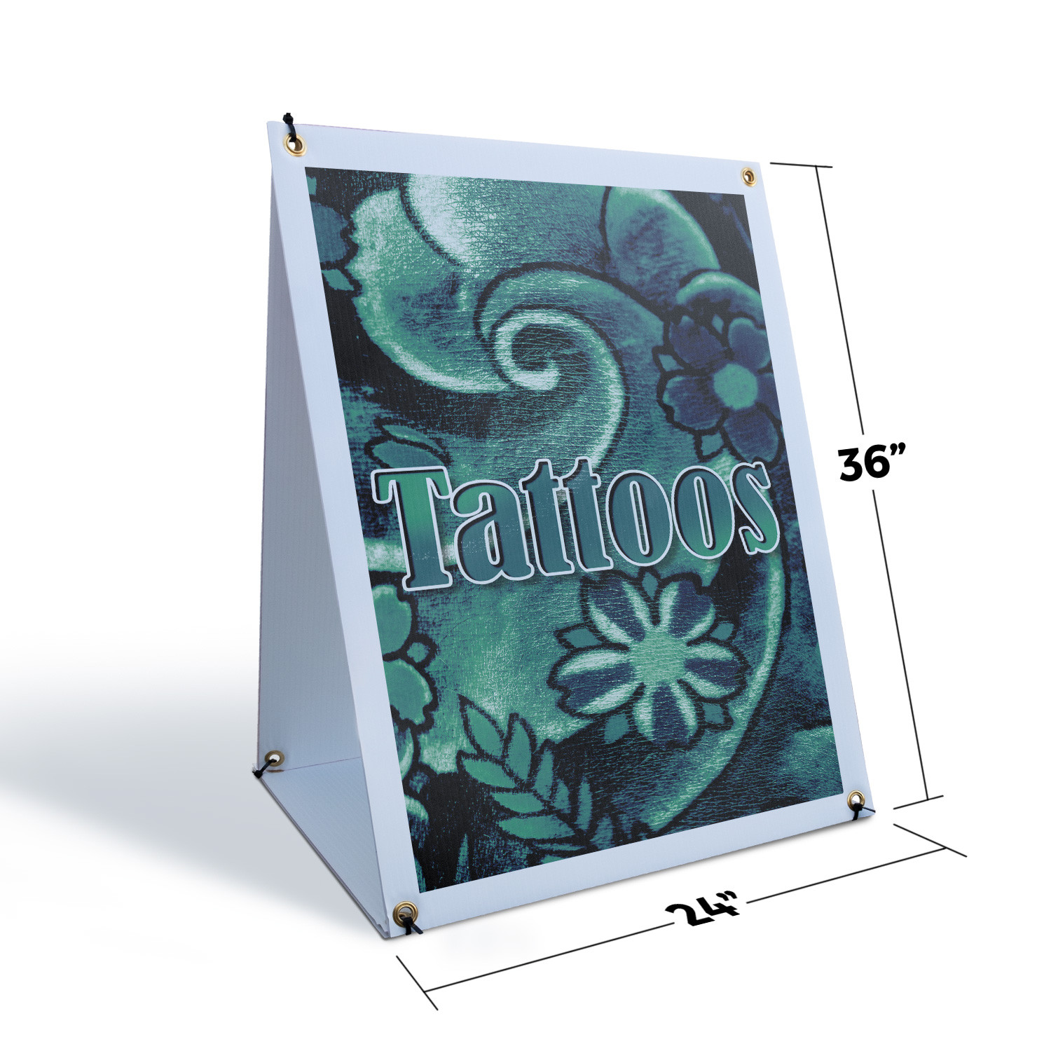 Tattoos A-Frame Sidewalk Sign Professional Services Artistic Unique Designs