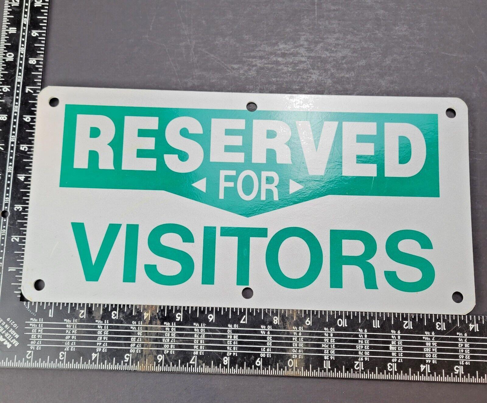 Reflective Signs 14&Prime; X 7&Prime; Green and White – Reserved For Visitors!