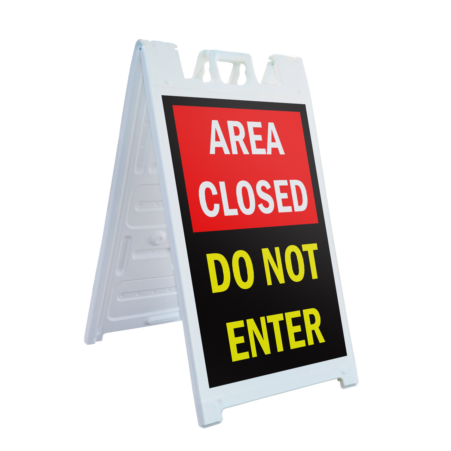A-frame Sidewalk Area Closed Do Not Enter 24&Prime; x 36&Prime; Double Sided A-Frame Sidewal