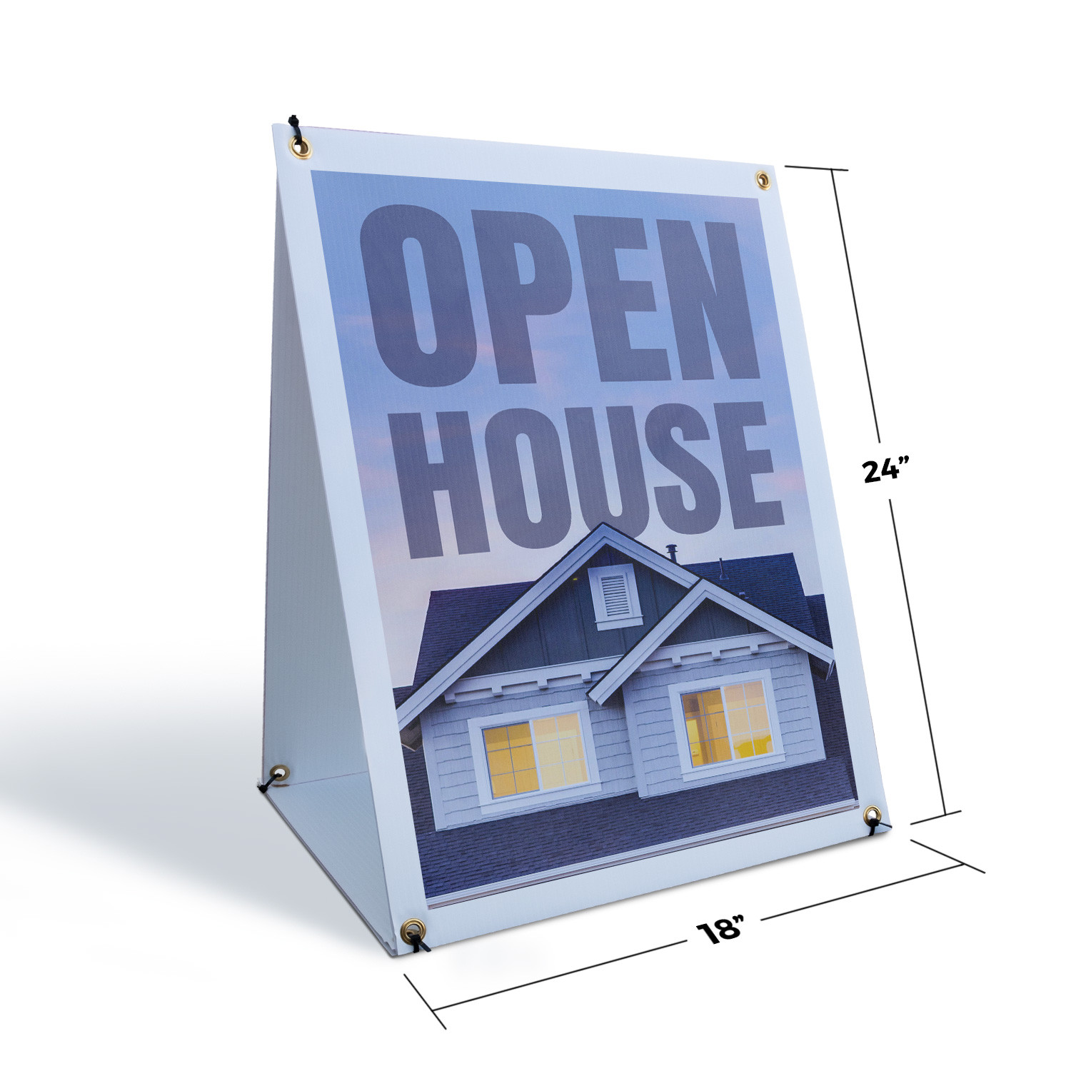 Open House A-Frame Sidewalk Sign Real Estate Promotions Event Marketing Look