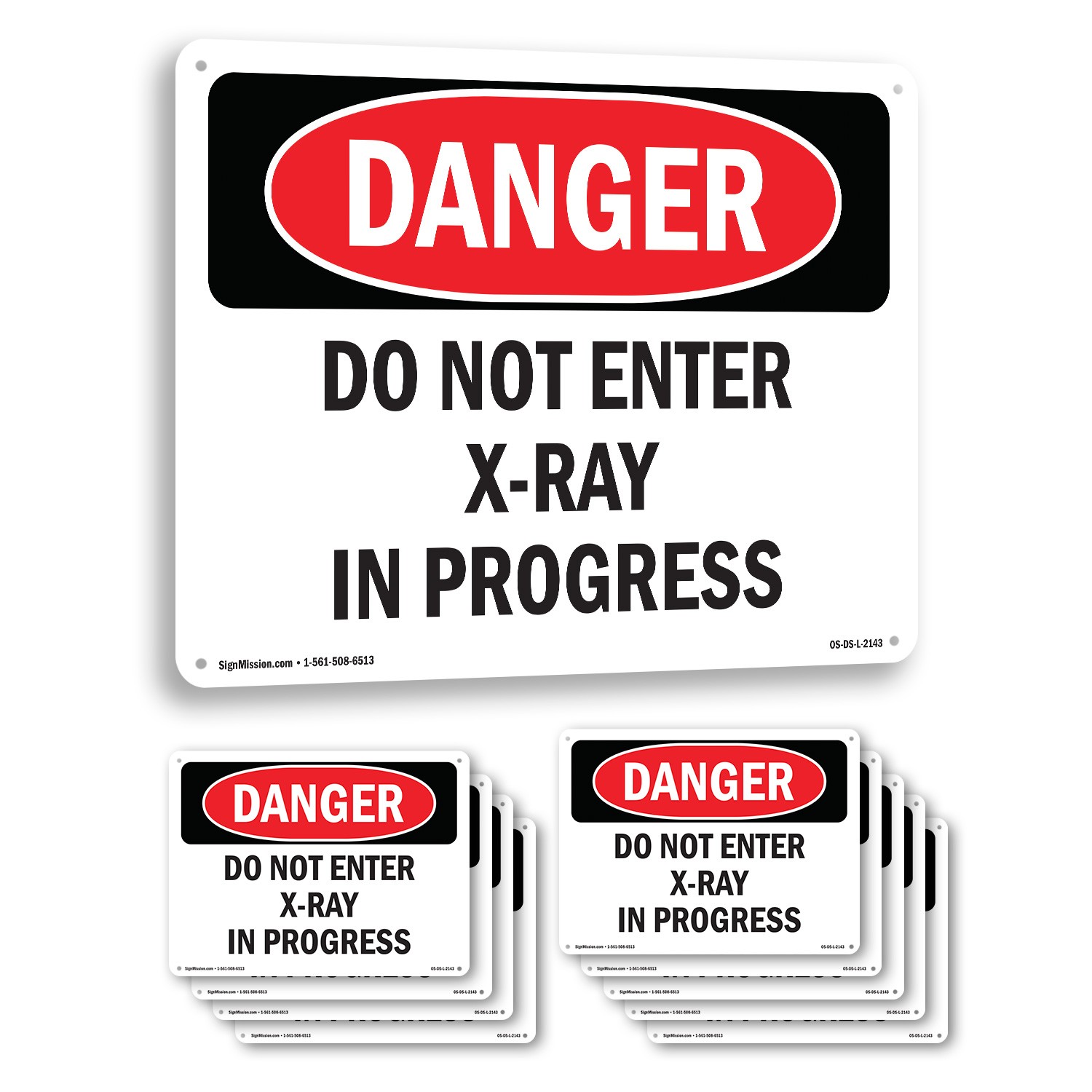Do Not Enter X OSHA Danger Sign Metal, Plastic, Or Decal – 5 or 10 Pack