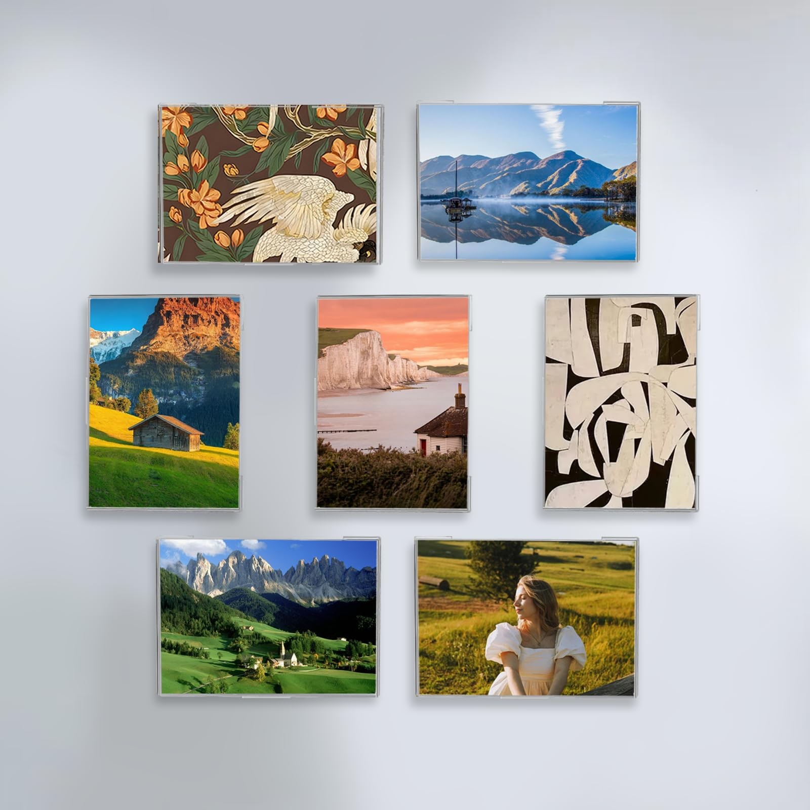 12 Pcs Acrylic Sign Holder 8.5 x 11, Dual-Purpose Wall Mount Sign Holders wit…