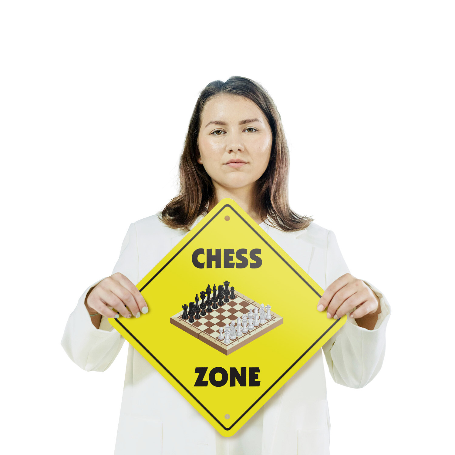 Chess Plastic Street Sign Crossing Xing Gift Novelty Funny