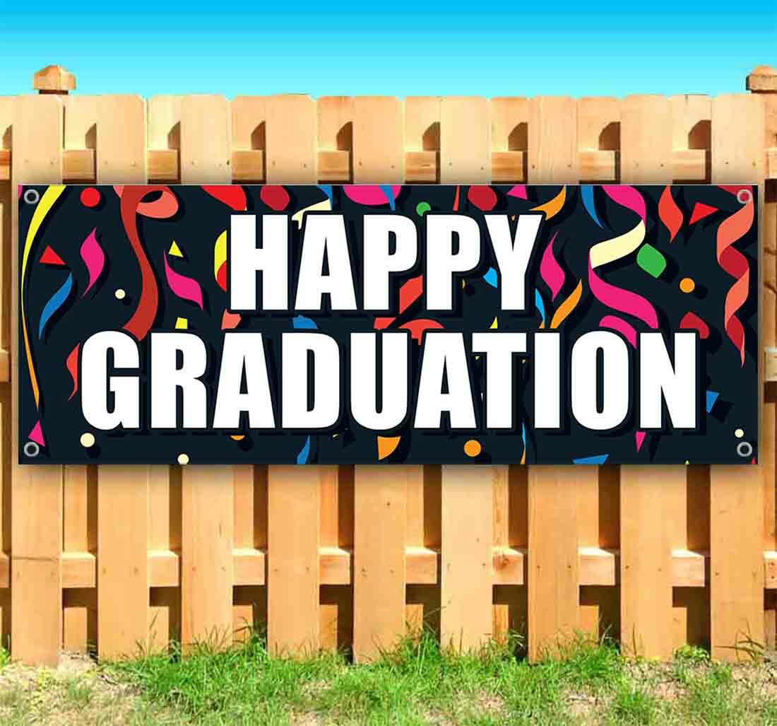 HAPPY GRADUATION Advertising Vinyl Banner Flag Sign Many Sizes SENIOR