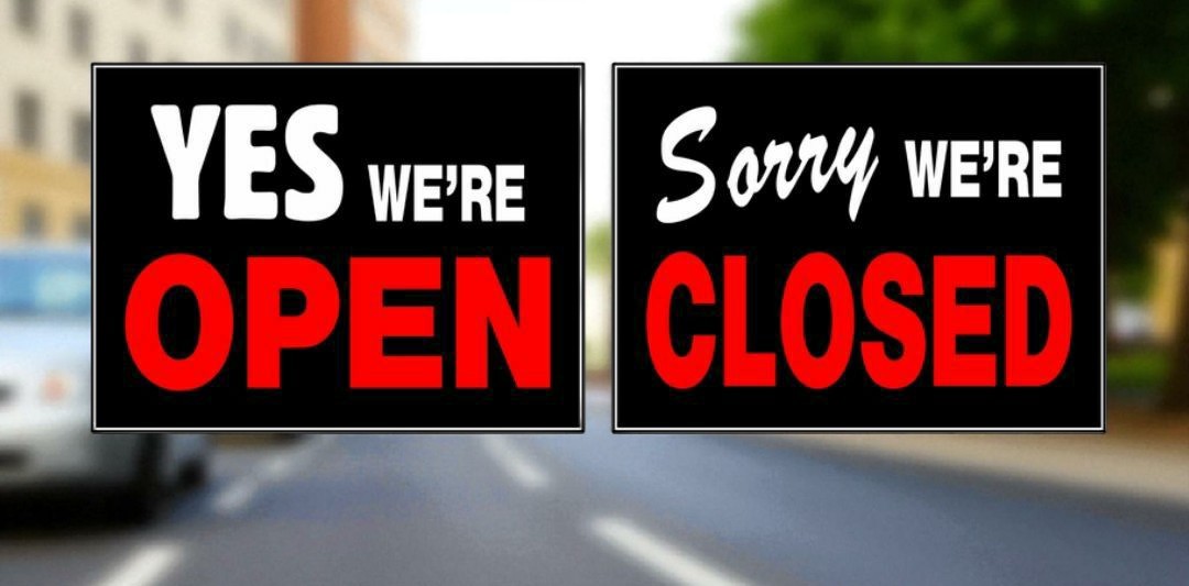 5 Pack 15-Inch X 19-Inch Yes We&rsquo;re Open / Sorry We&rsquo;re Closed Sign