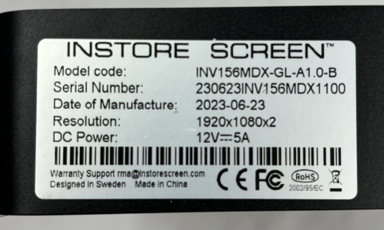 LENOVO INSTORE 40EMTD1025 15.6 INCH LCD TOUCH PANEL MONITOR INV156MDX-GL-A1.0-B