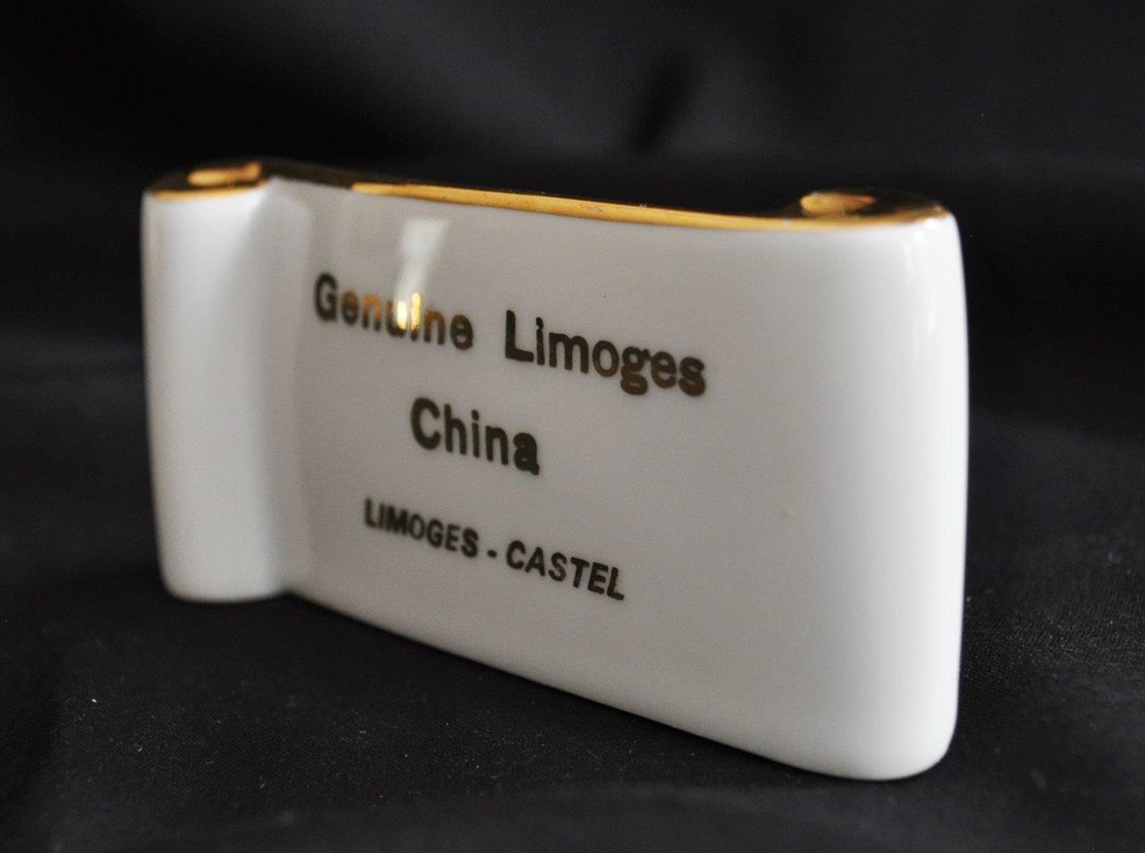 Original Rare Genuine Limoges China Limoges Castel Retailer Counter/Shelf Sign