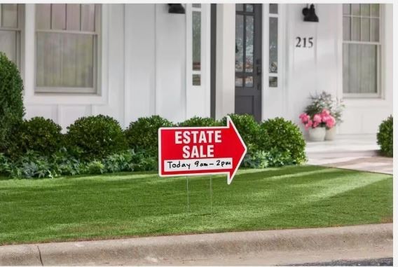 15 In. X 21 In. Corrugated Plastic 2-Sided Estate Sale Yard Sign