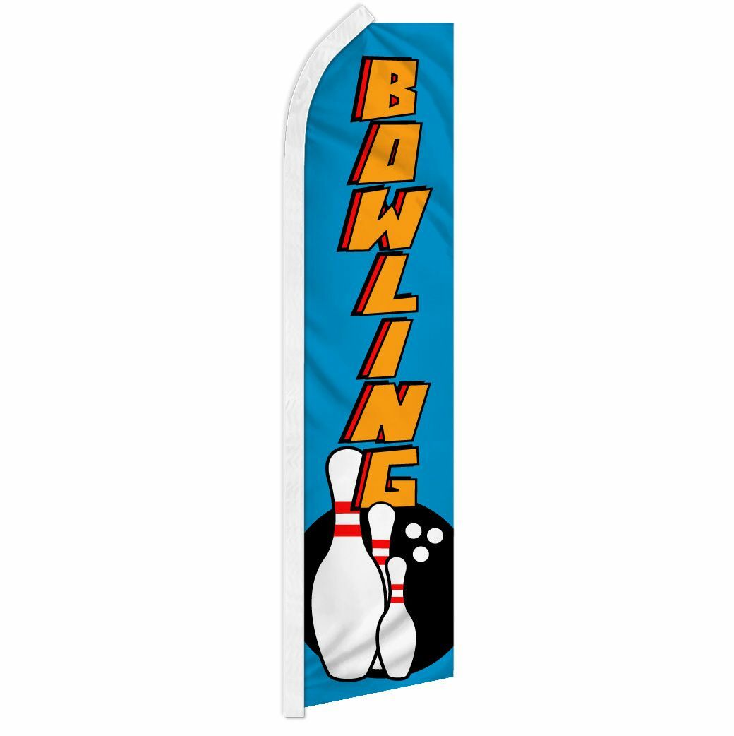 « BOWLING » advertising super flag swooper banner business sign bowl sport game