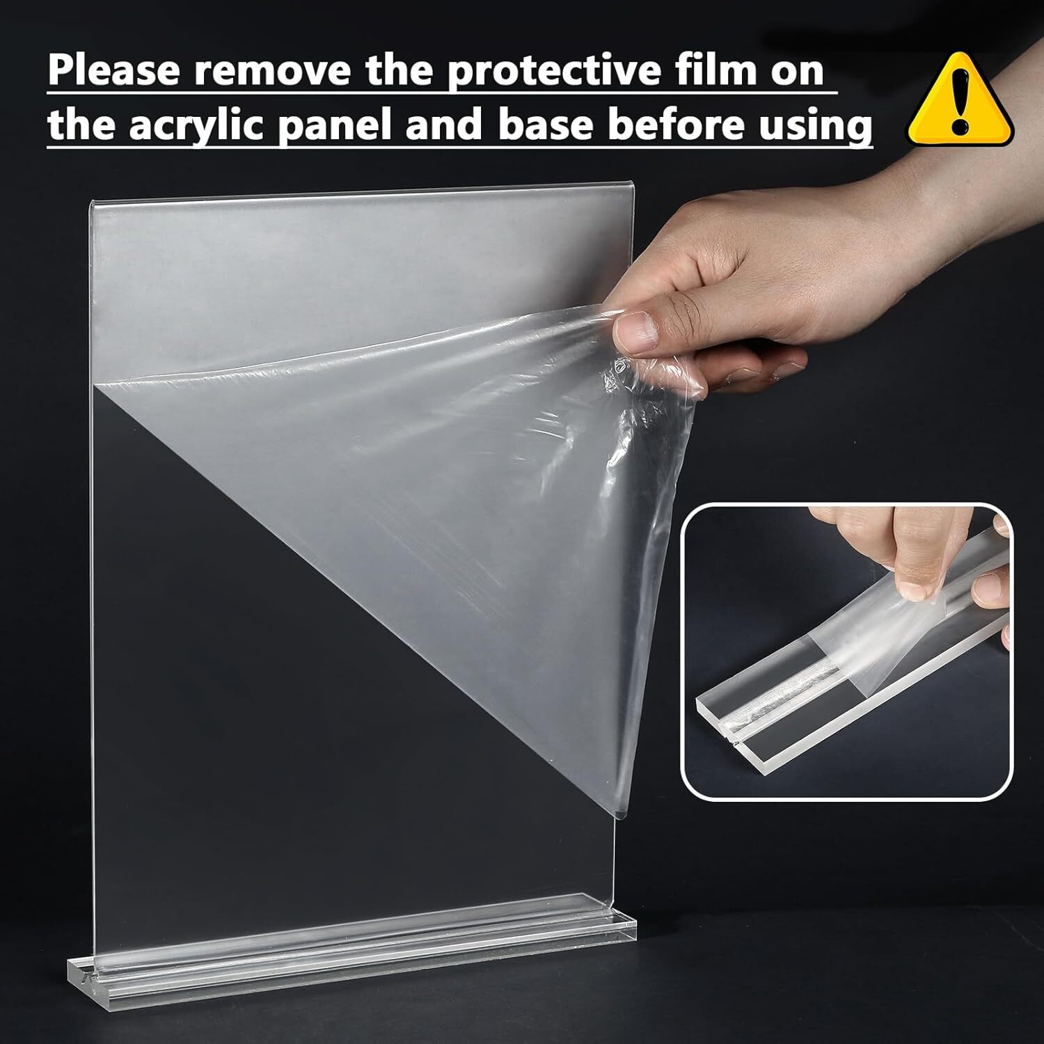 MaxGear Acrylic Sign Holder 8.5×11 Inches 2 Pack, Double 8.5 »x11 », Clear