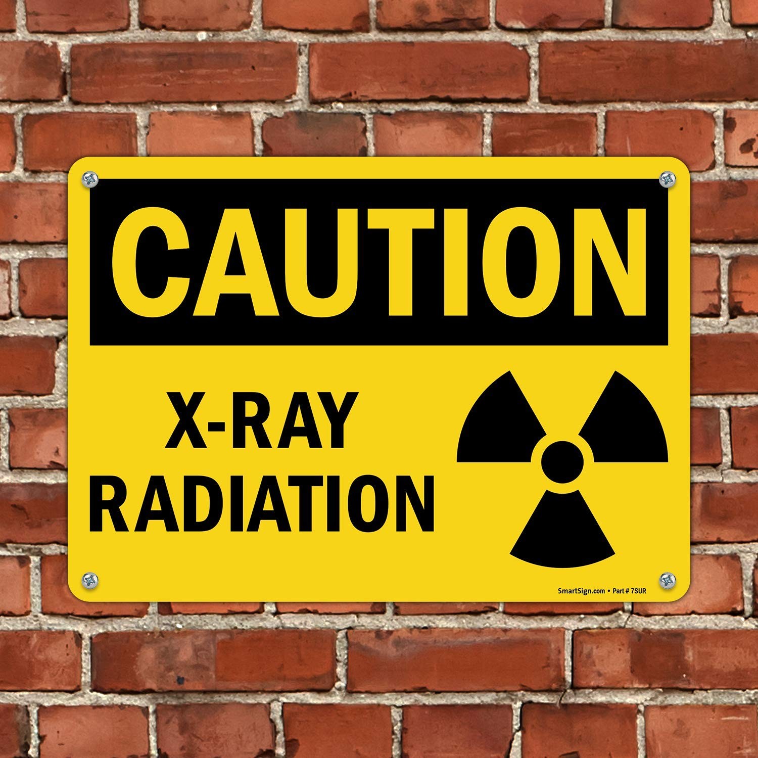 10×14 Inch Caution XRay Radiation Sign Plastic Safety Warning Display