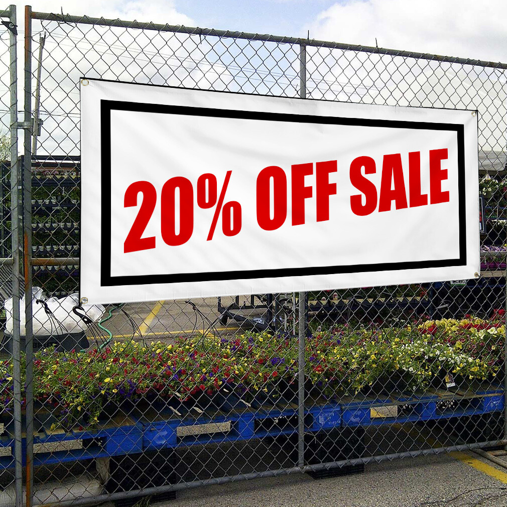 Vinyl Banner Multiple Sizes 20% off Sale Promotion Business Business Outdoor