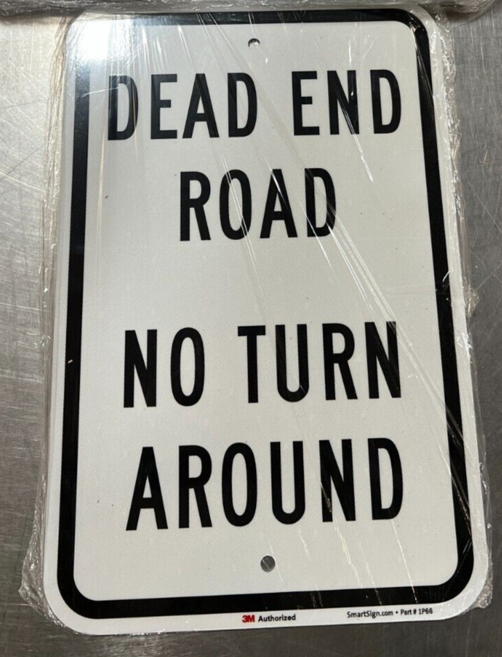(5) Dead End No Turn Around Sign Home Street 12&Prime;x 18&Prime; Aluminum Metal Sign (1P66)