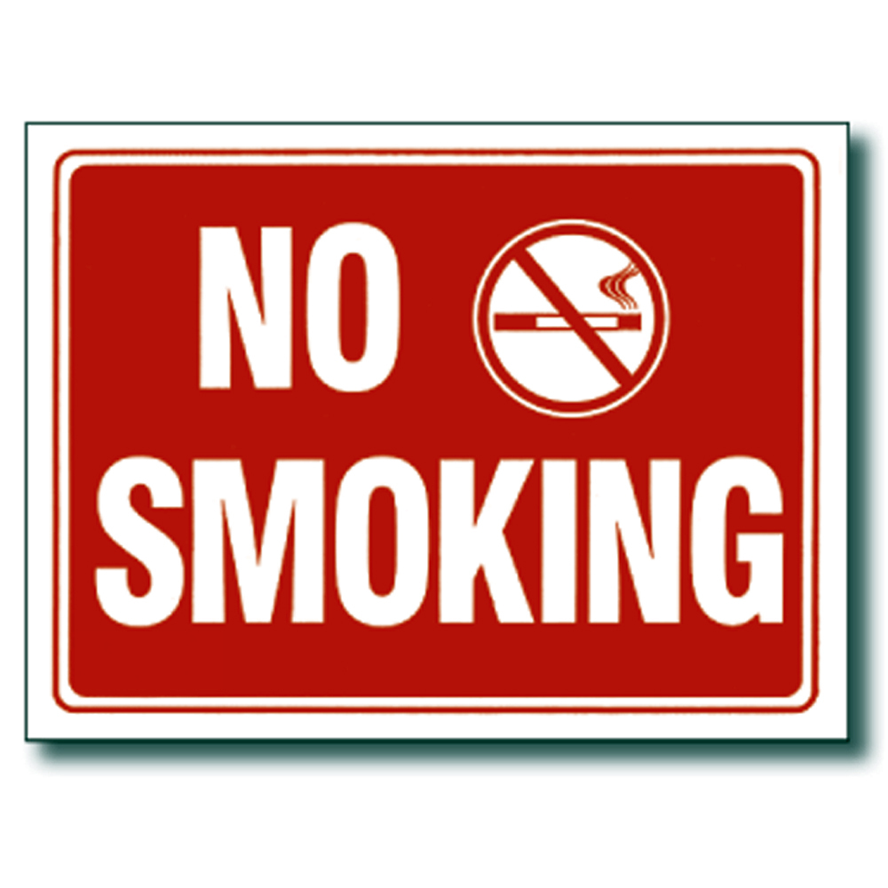 5 Pcs 9 x 12 Inch Red & White Flexible Plastic  » No Smoking  » Sign