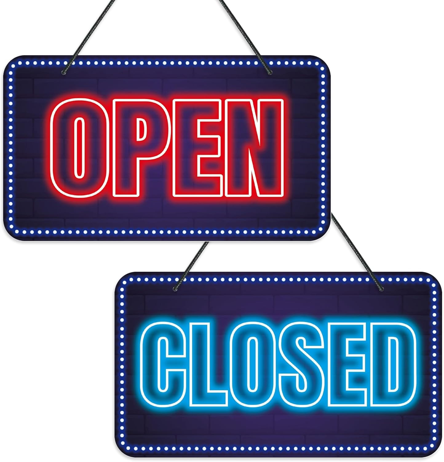 Open Closed Signs for Business, 12×6.7 Waterproof Double Sided We Are Open or Cl