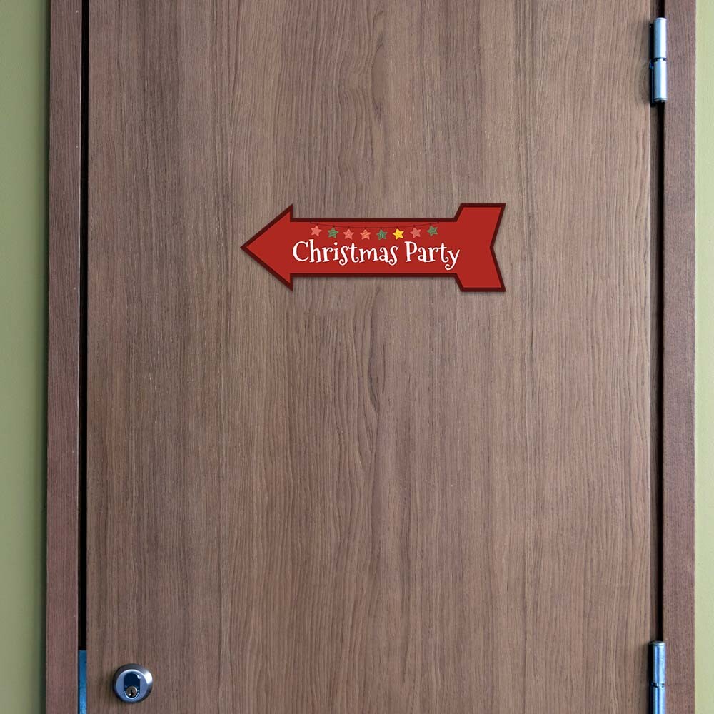 Arrow Shape Plus Christmas Party 12×4&Prime; Wall or Door Sign | Christmas