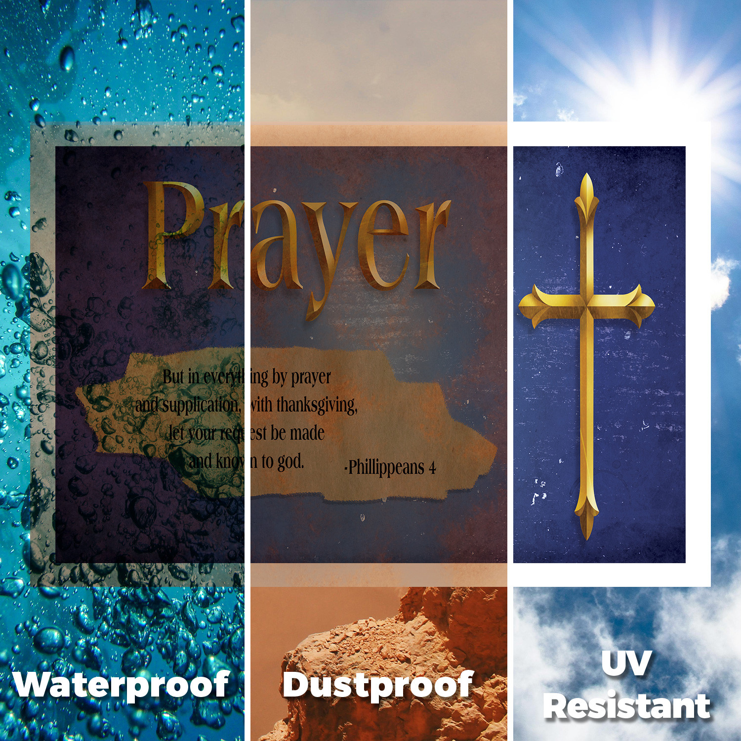 Jesus Prayer Yard Sign Religious Inspiration, Daily Faith, Durable Material