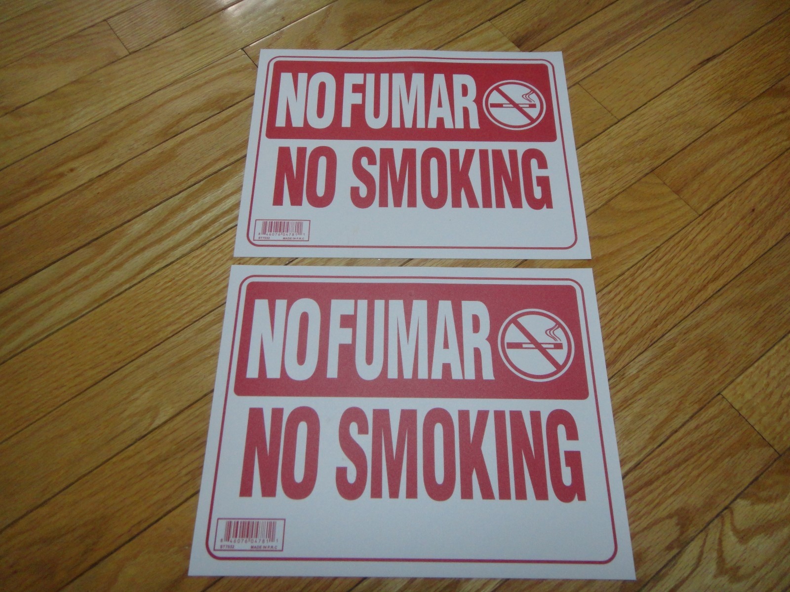 5 Pcs Flexible Plastic  » No Smoking No Fumar » Sign 9 x 12 Inch S15 US Seller