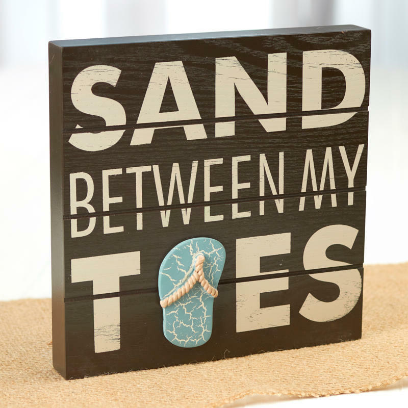Sand Between My Toes Chunky Block Sign | 2 Pieces