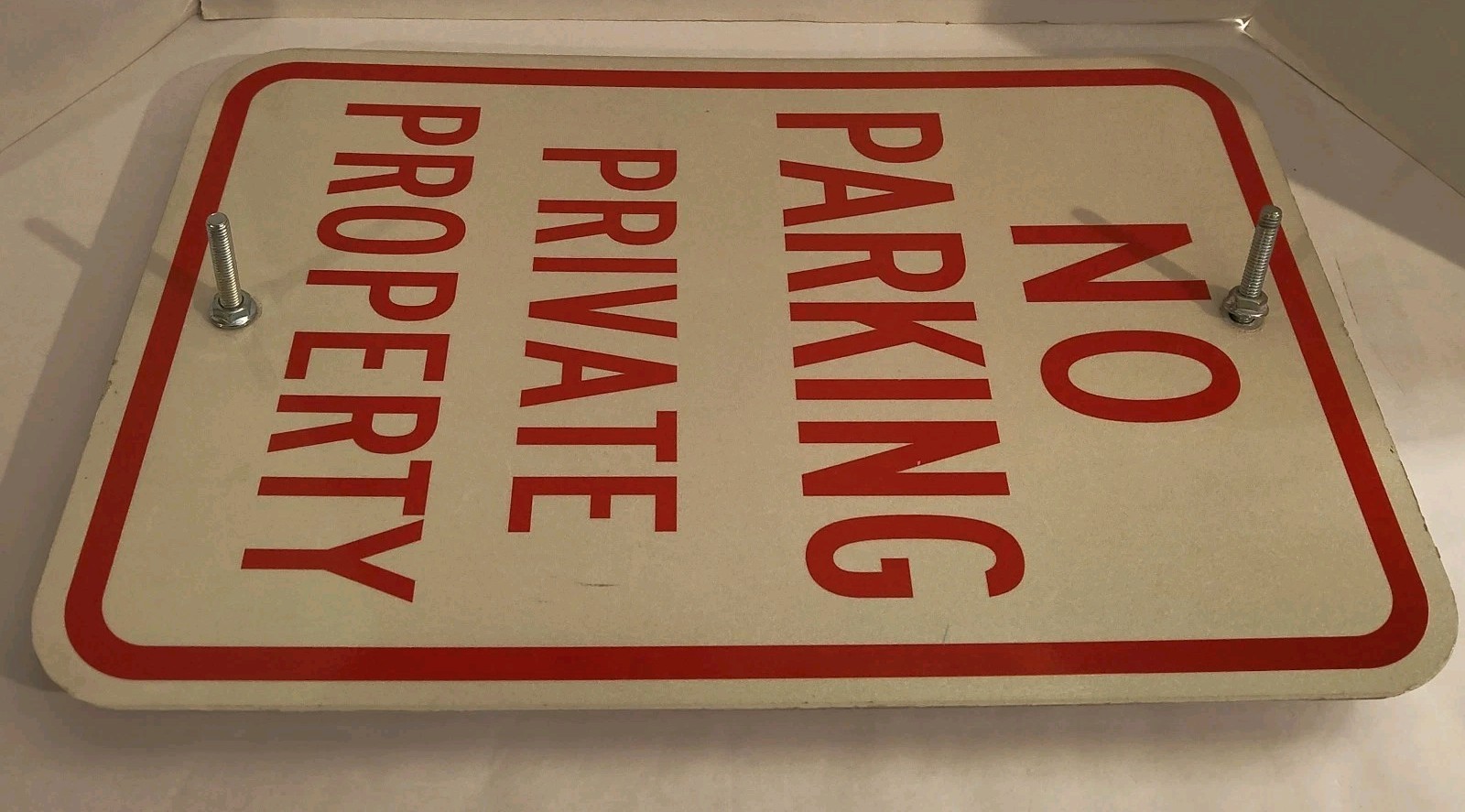 No Parking Private Property Heavy Gauge Aluminum Sign with Hardware 12&Prime;x18&Prime;
