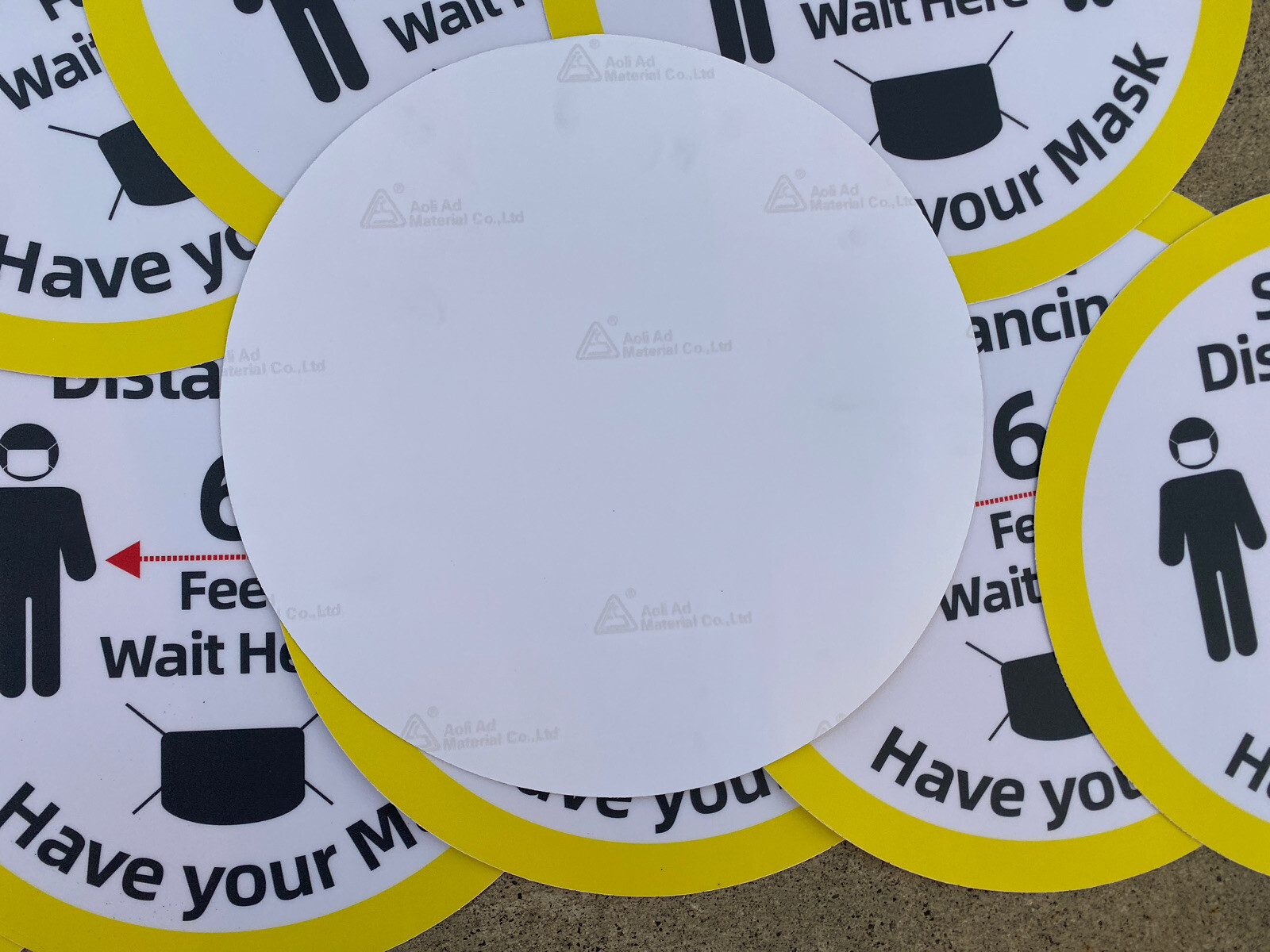 10 Pack Social Distancing Floor Decals Any Surface Stickers 11 inch Waterproof