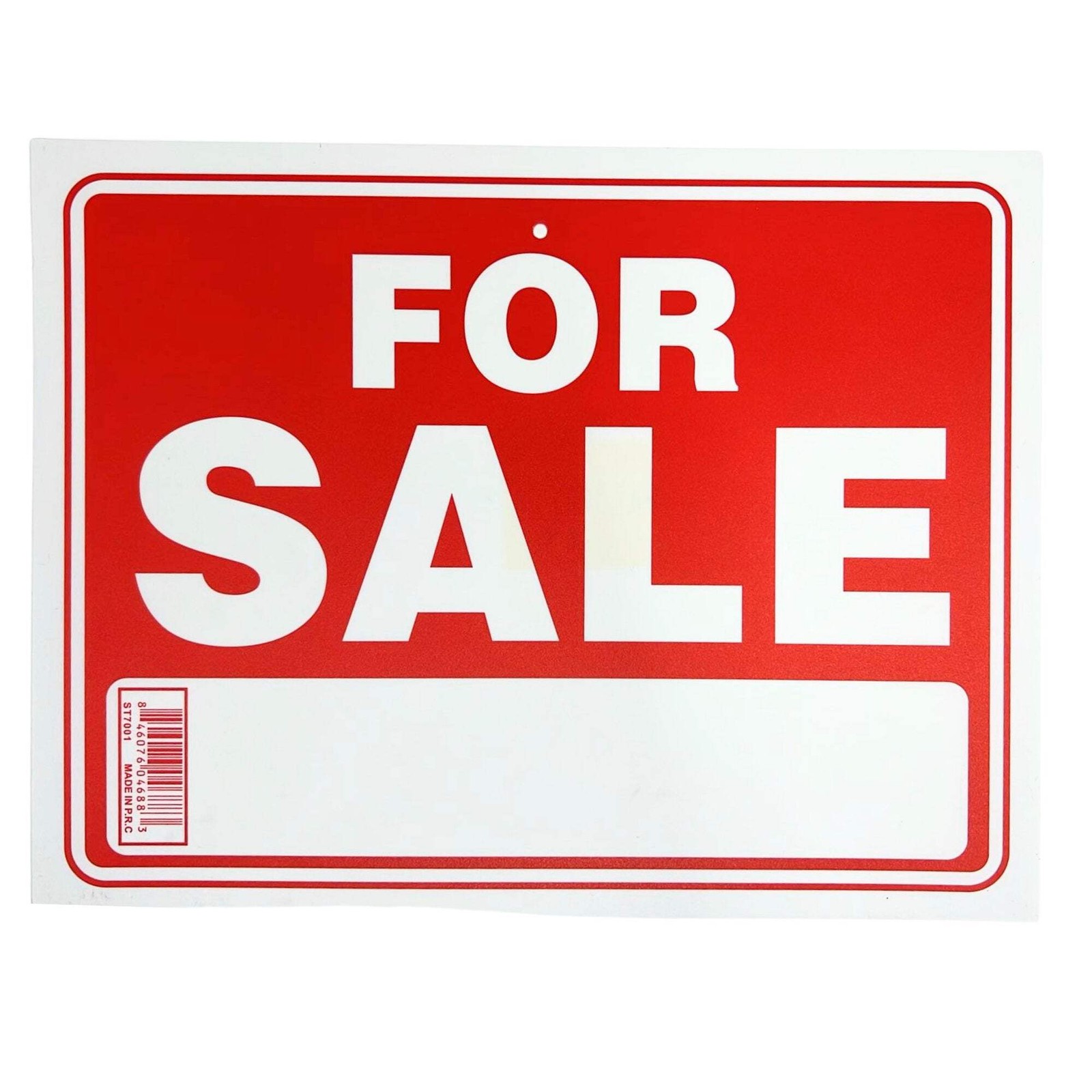9&Prime;X12&Prime; « FOR SALE » Plastic Signage Sign-1 Pack