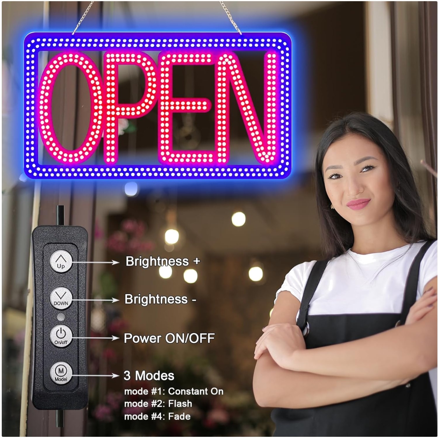 Ultra Bright 16.5&Prime;x9&Prime; LED Open Sign for Business