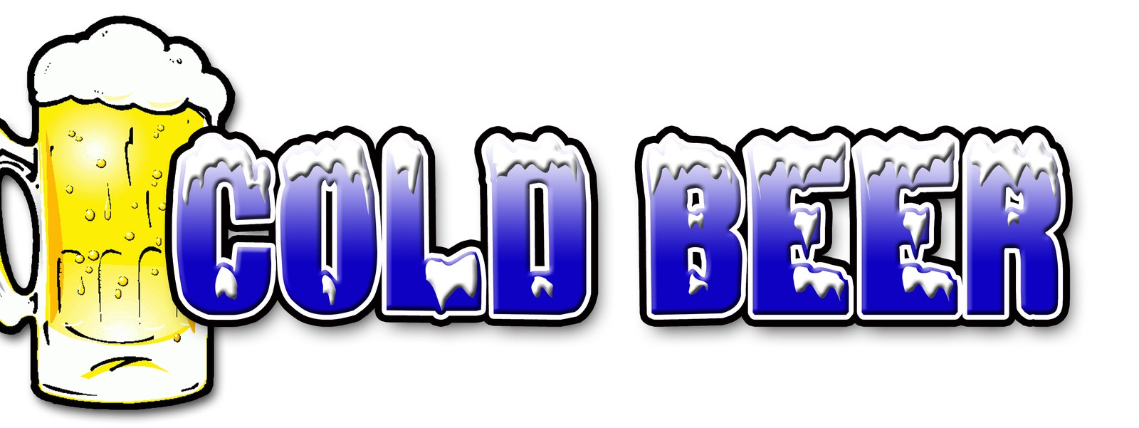 COLD BEER Concession Decal ice drink vendor cart trailer stand sticker