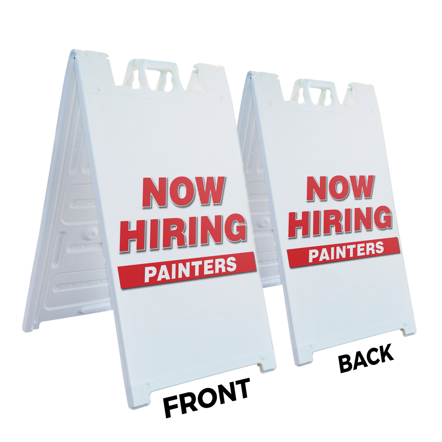 A-frame Sidewalk Now Hiring Painters 24&Prime; x 36&Prime; Double Sided A-Frame Sidewalk Sig