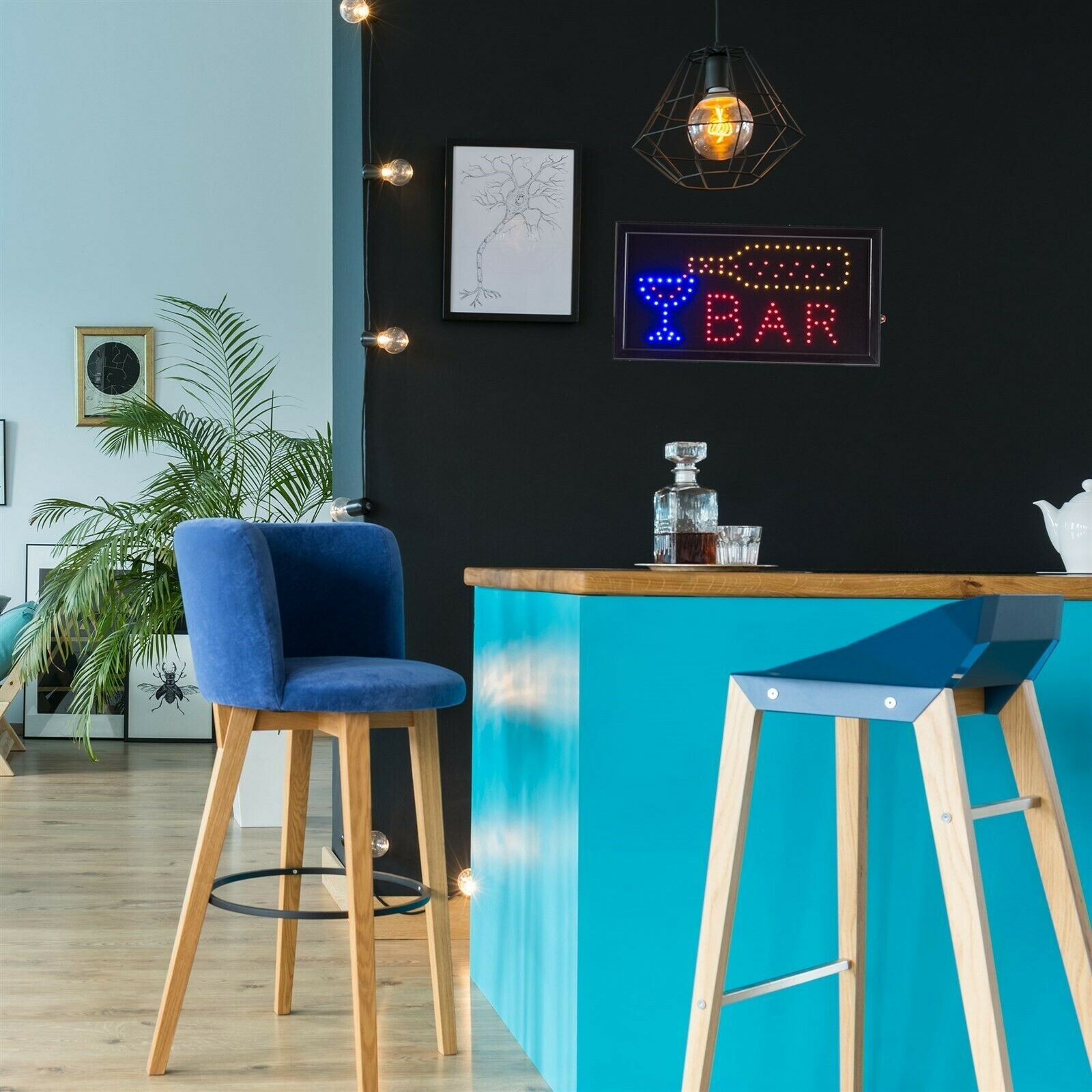 LED Bar Sign Neon Light Bright Window Store Sign for Restaurant Bar Business