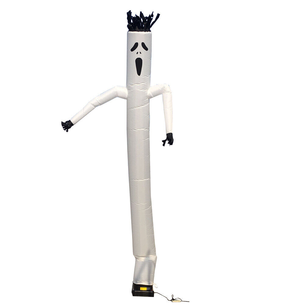 20Ft Inflatable Advertising Air Wind Tube Puppet White Ghost Wavy Man Dancer Gho