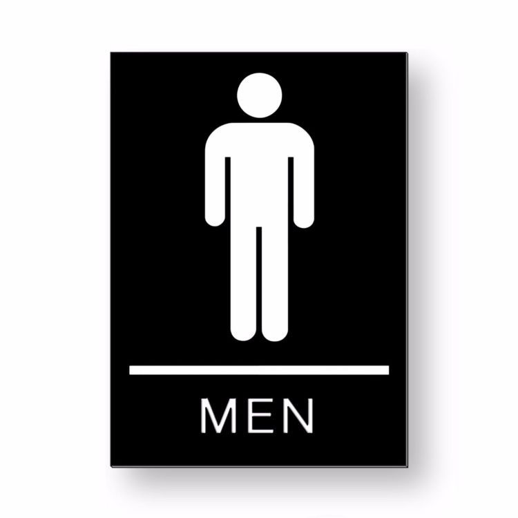 Men Bathroom Metal Sign 5&Prime; x 7&Prime; men&rsquo;s restroom business restaurant MS019w