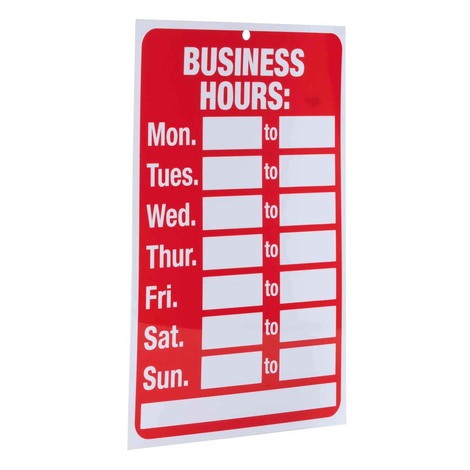 (2 pack) Pen+Gear Business Hours Sign, 8&Prime;x12&Prime;, Red/White