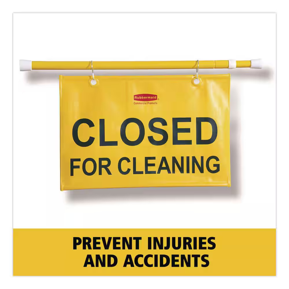 50 In. W X 1 In. D X 13 In. H Site Safety Hanging Sign in Yellow