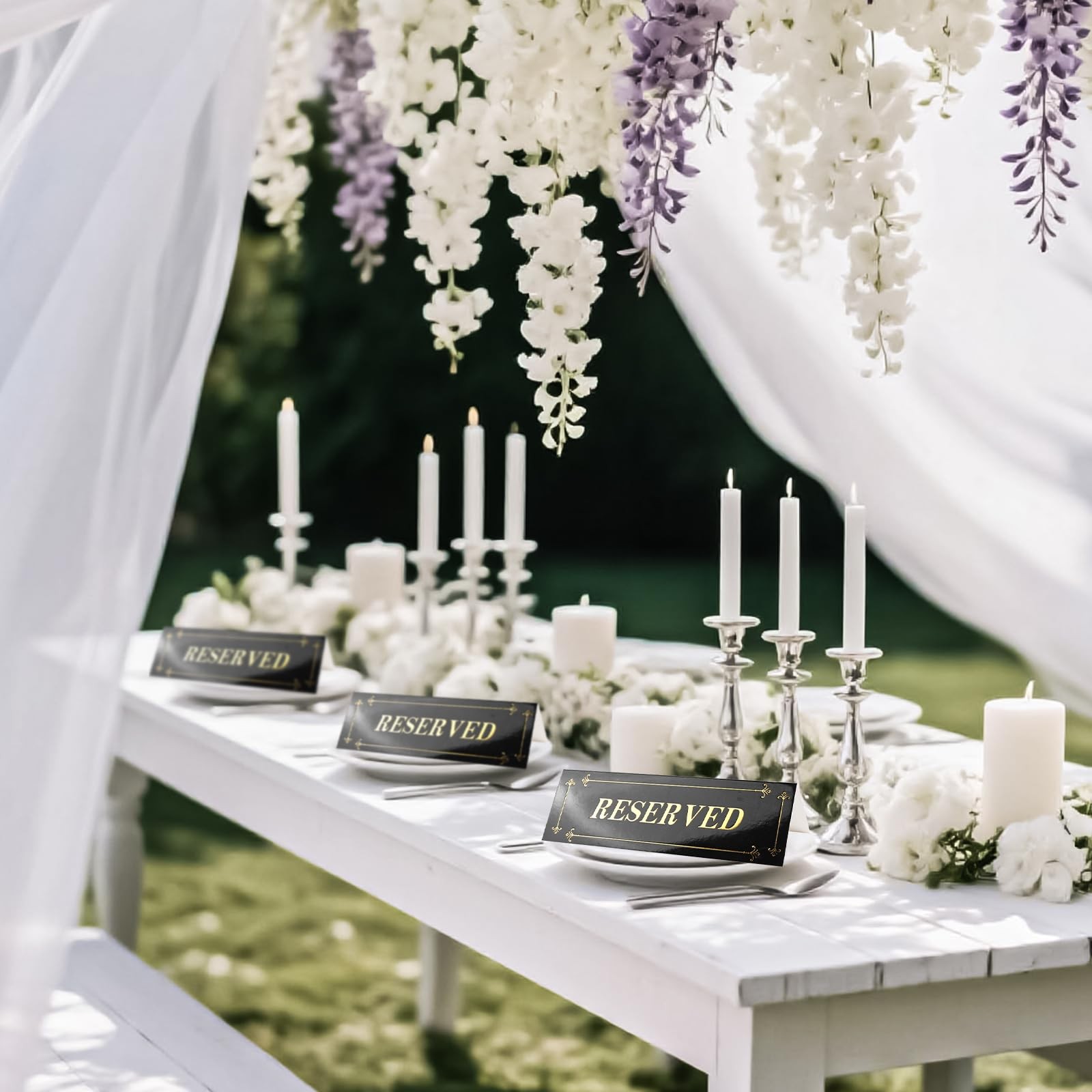 24 PCS Reserved Table Sign Cardstock Reservation Seat Wedding Restaurant Decor