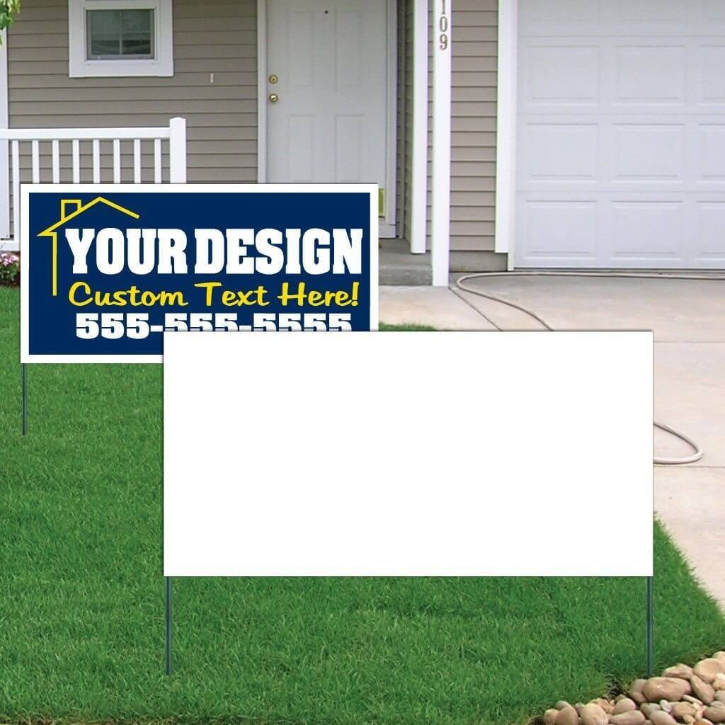 24&Prime;x48&Prime; Blank Corrugated Yard Signs, 4mm Corrugated Plastic, Waterproof