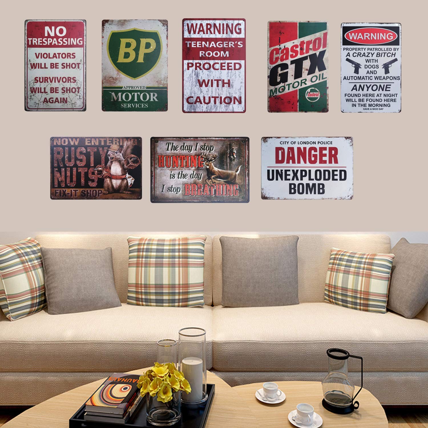 Notice Business Hours Open And Closed Sign Retro Vintage Metal Sign For Business