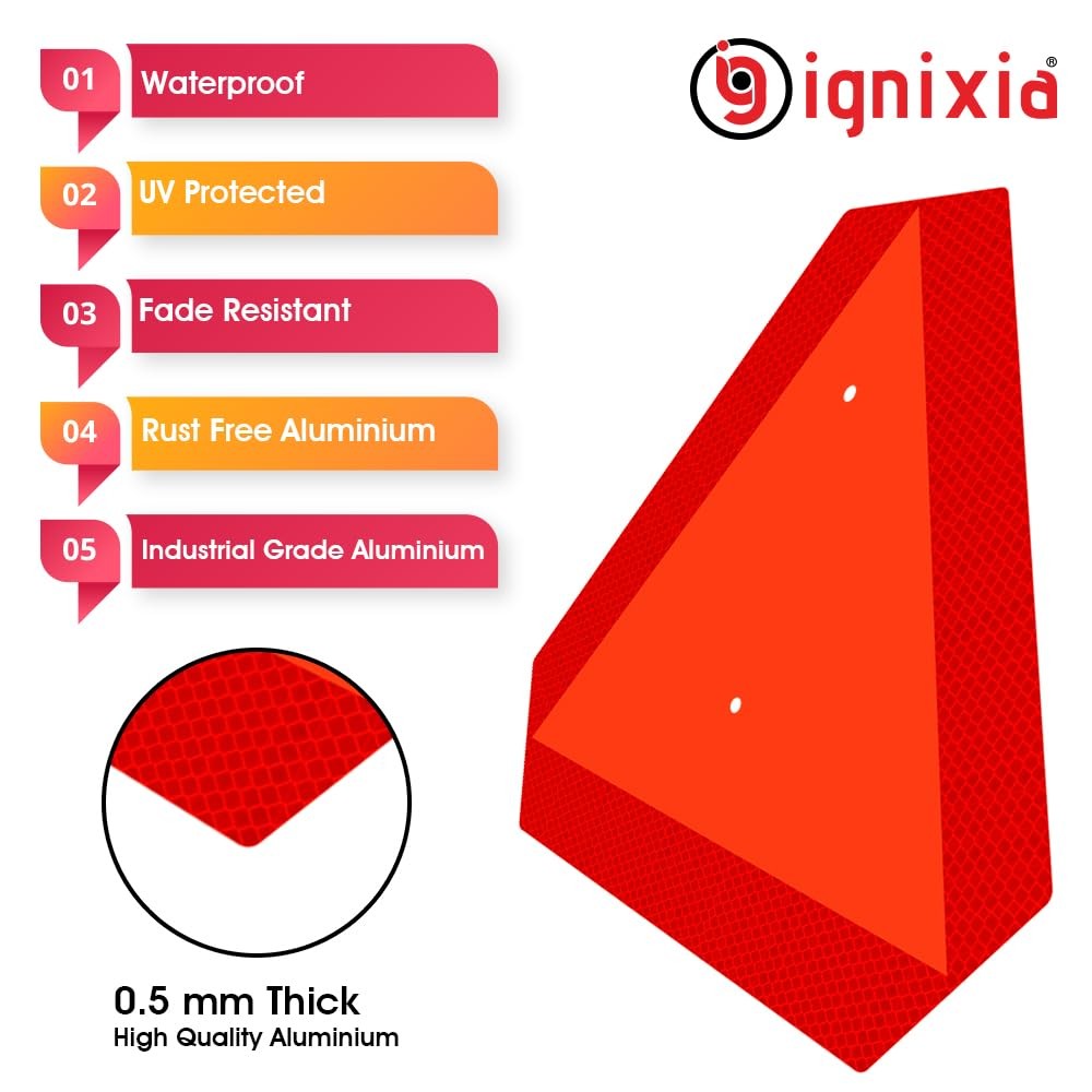 Slow Moving Vehicle Sign, Rust free Aluminium Slow Moving Vehicle Triangle