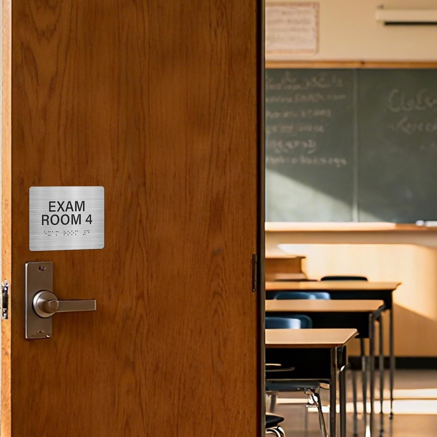 Durable Braille Door Signs for Exam Rooms – 4 Pack, Easy Wall Mount Installation