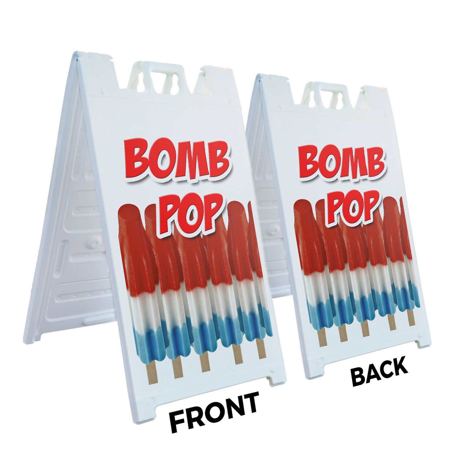 A-frame Sidewalk Bomb Pop 24&Prime; x 36&Prime; Double Sided A-Frame Sidewalk Sign