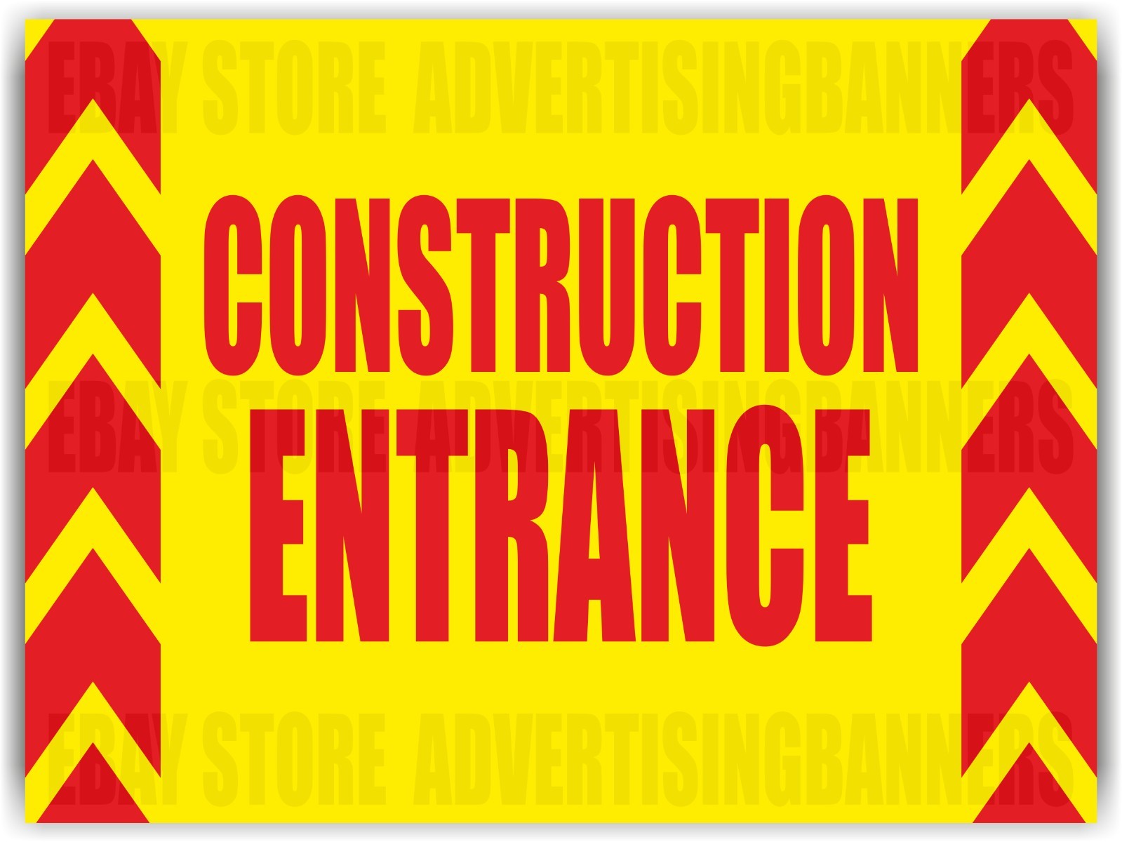 CONSTRUCTION ENTRANCE Yard Sign with H-Stakes Parking Warning Exit