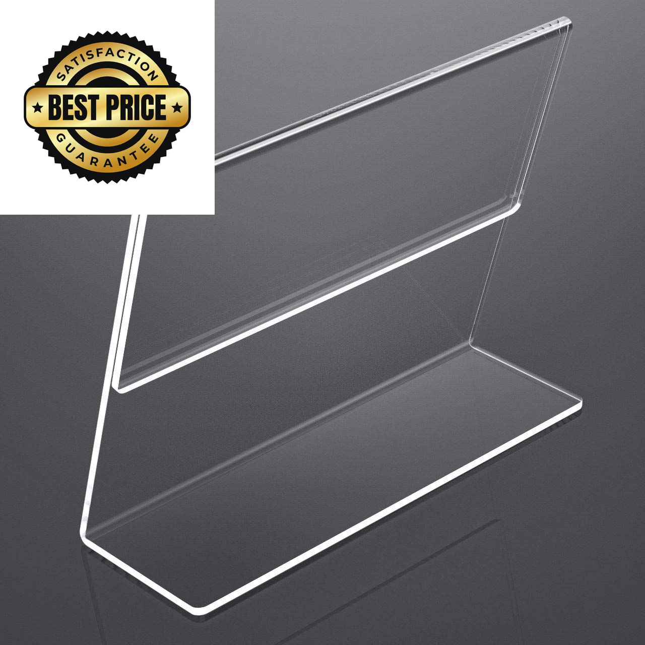 NIUBEE Acrylic Sign Holder 8.5×11 Inches 3 Pack Landscape, 8.5×11&Prime;, Clear